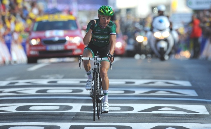 Thomas Voeckler feiert auf der 10. Etappe der Tour de France 2012 seinen insgesamt dritten Sieg bei der Frankreich-Rundfahrt (Foto: letour.fr)