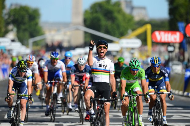 Mark Cavendish gewinnt die 20. Etappe der Tour de France 2012 und zum vierten Mal auf den Champs-lyses (Foto: letour.fr)