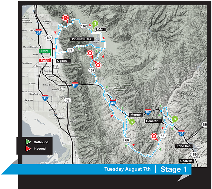 Streckenverlauf Tour of Utah 2012 - Etappe 1