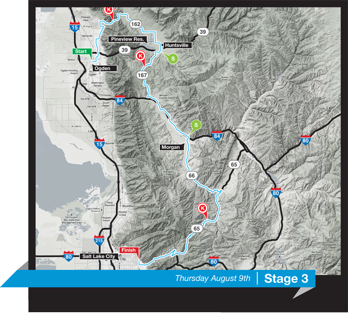 Streckenverlauf Tour of Utah 2012 - Etappe 3