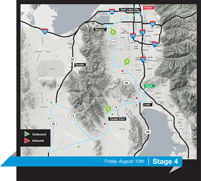 Streckenverlauf Tour of Utah 2012 - Etappe 4