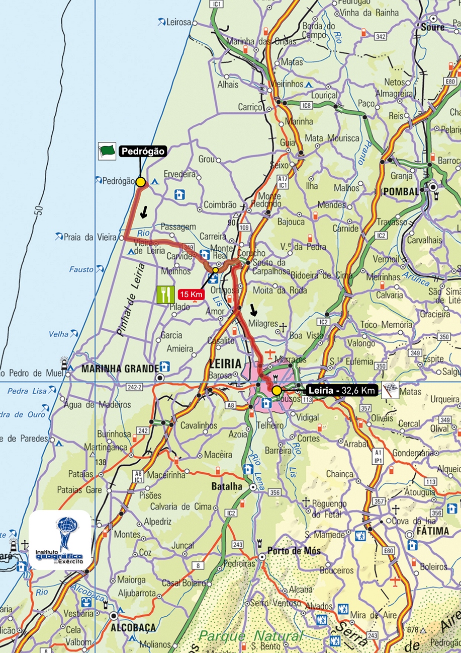 Streckenverlauf Volta a Portugal em Bicicleta - Etappe 9
