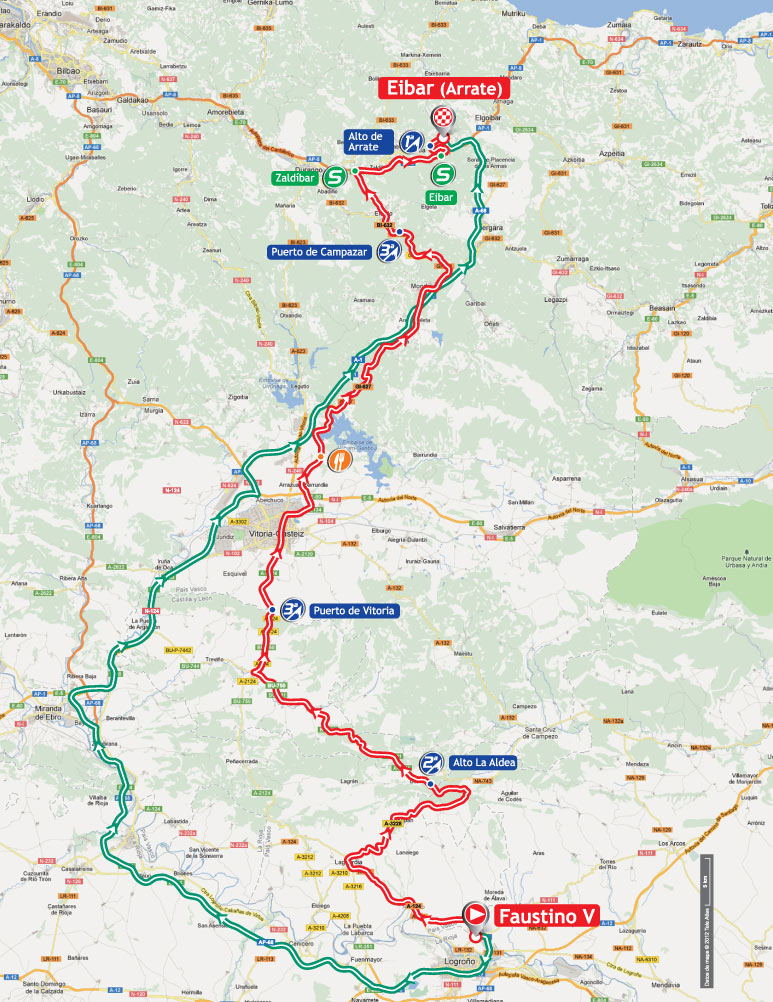 Streckenverlauf Vuelta a España 2012 - Etappe 3