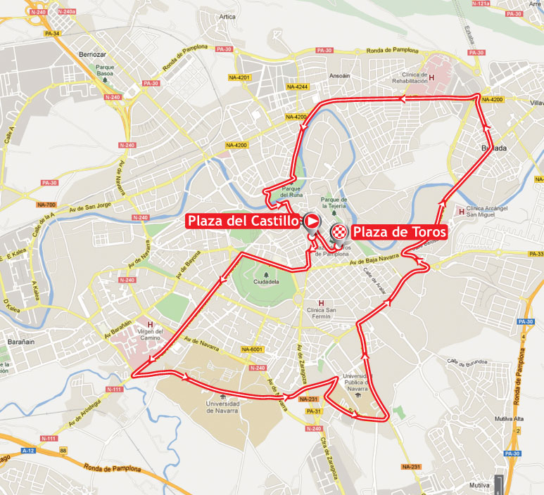 Streckenverlauf Vuelta a España 2012 - Etappe 1