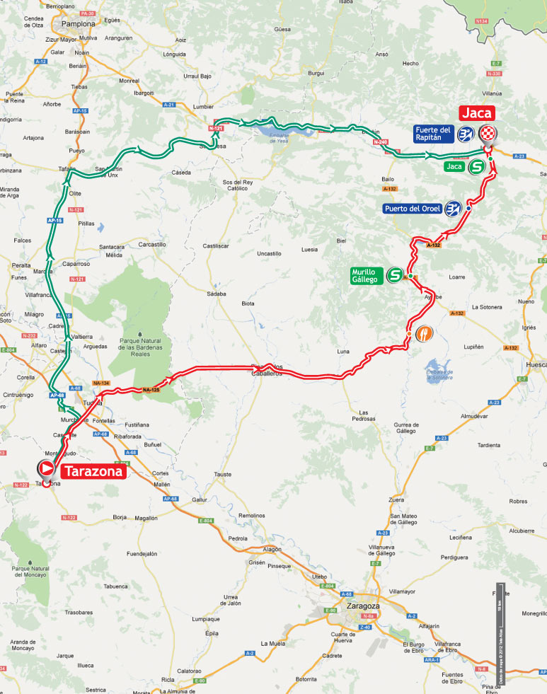 Streckenverlauf Vuelta a Espaa 2012 - Etappe 6