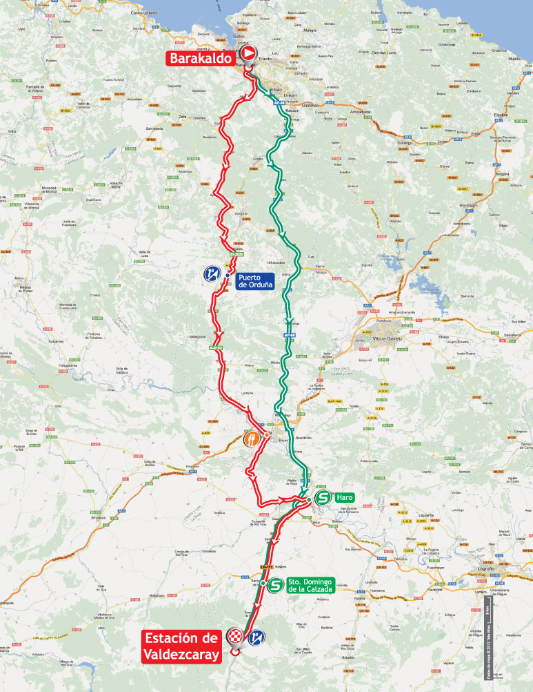 Streckenverlauf Vuelta a Espaa 2012 - Etappe 4
