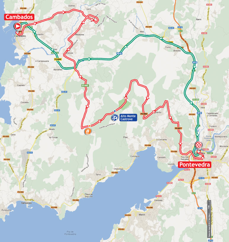 Streckenverlauf Vuelta a Espaa 2012 - Etappe 11