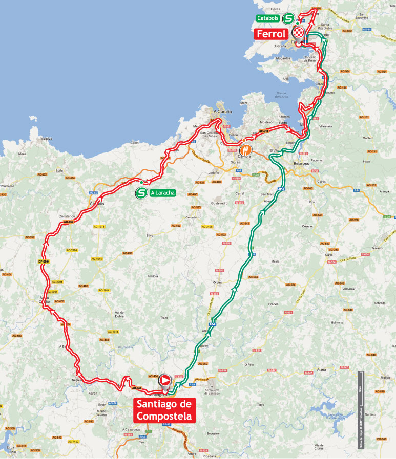 Streckenverlauf Vuelta a España 2012 - Etappe 13
