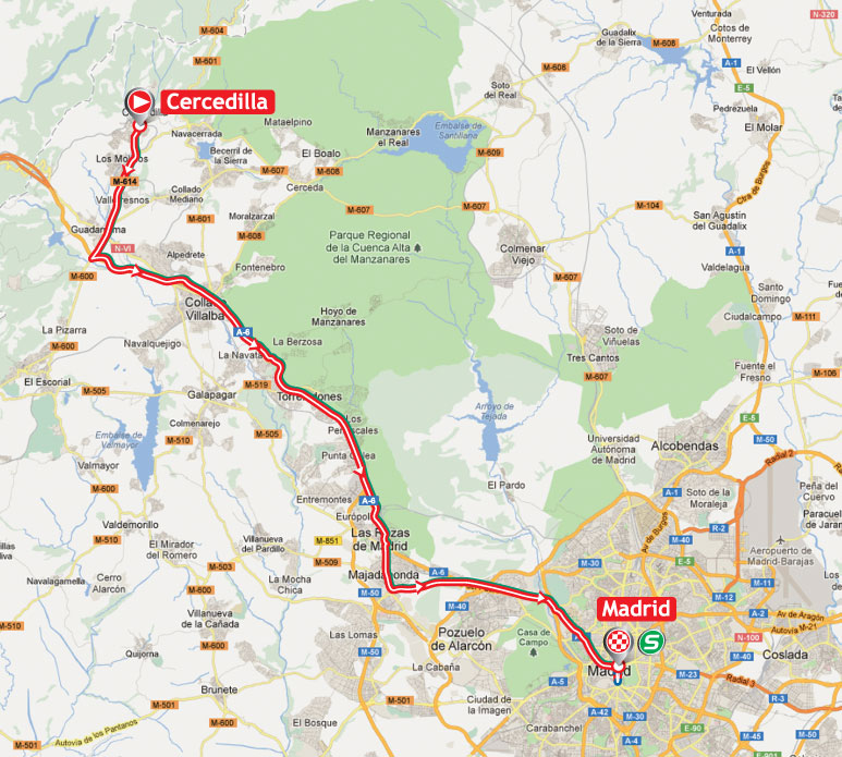 Streckenverlauf Vuelta a Espaa 2012 - Etappe 21