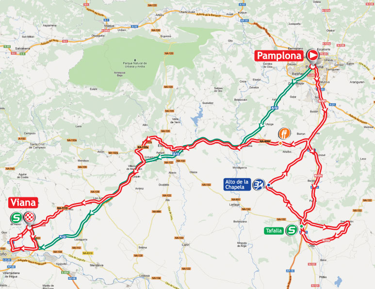 Streckenverlauf Vuelta a Espaa 2012 - Etappe 2