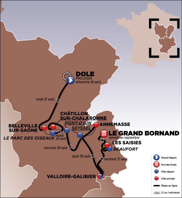 Streckenverlauf Tour de lAvenir 2012