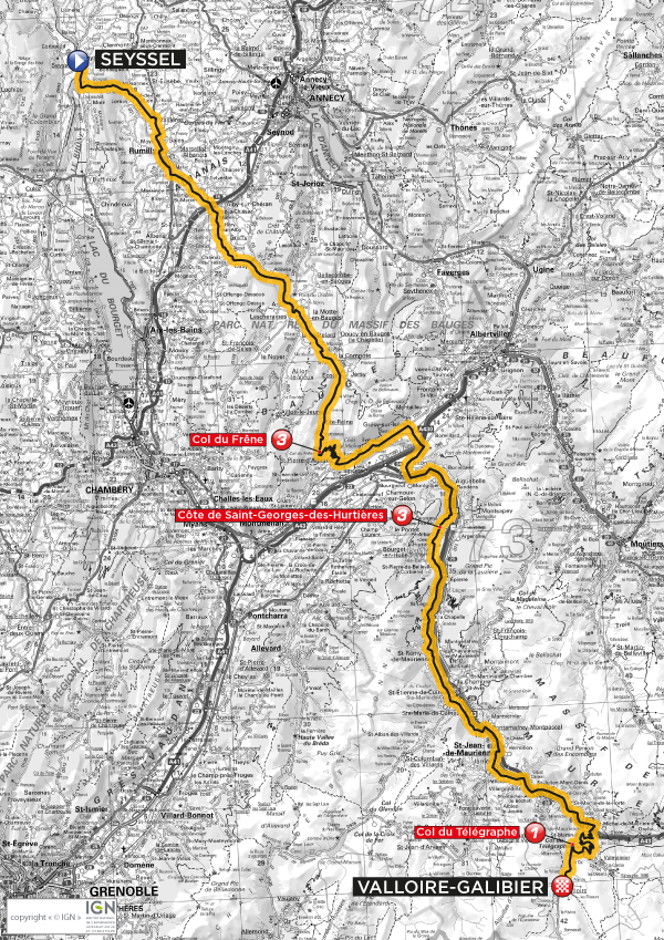Streckenverlauf Tour de l´Avenir 2012 - Etappe 4