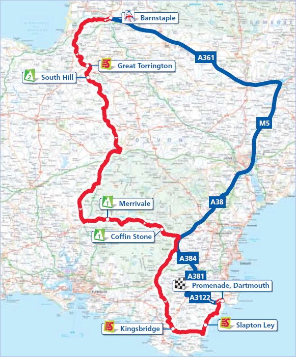 Streckenverlauf Tour of Britain 2012 - Etappe 7
