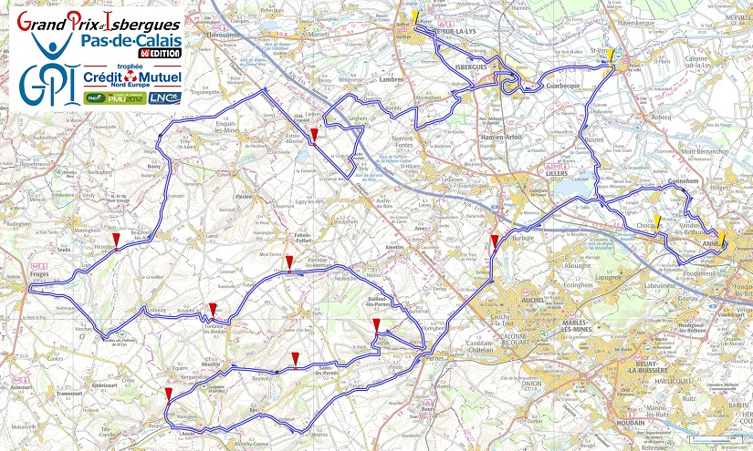 Streckenverlauf Grand Prix dIsbergues - Pas de Calais 2012