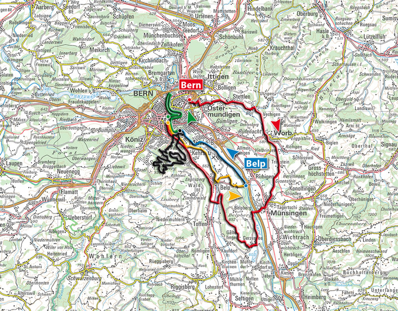 Day 5 des Swiss Olympic Gigathlon 2013 (Streckenkarte)