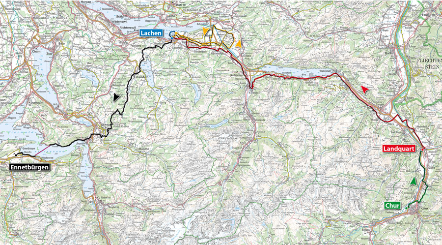 Day 2 des Swiss Olympic Gigathlon 2013 (Streckenkarte)