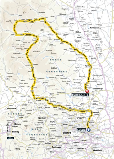 Grand Dpart der Tour de France 2014: Karte der 1. Etappe