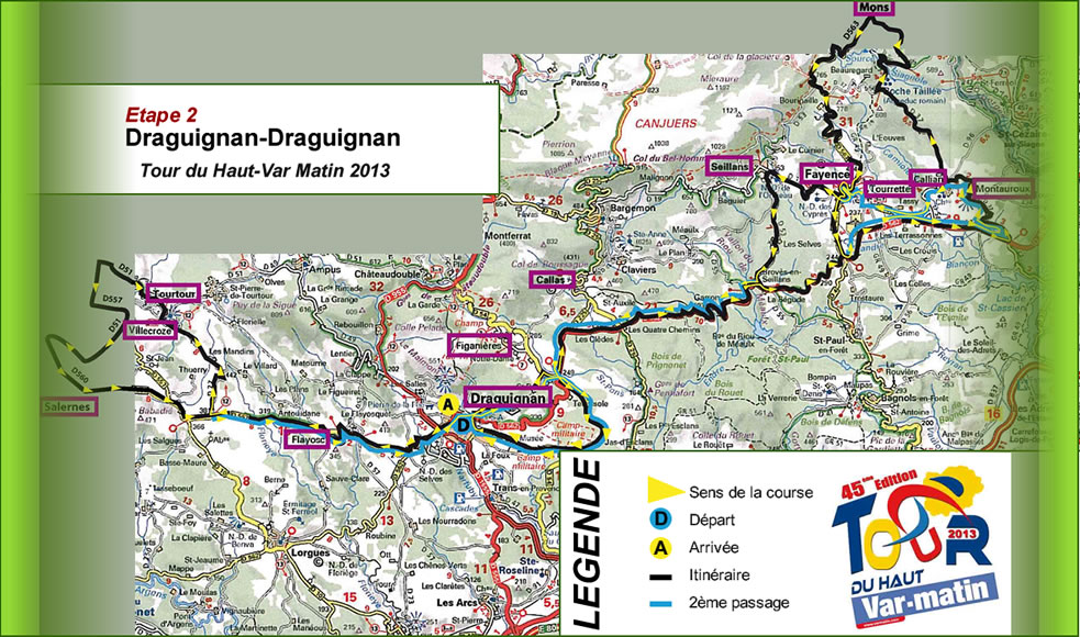 Streckenverlauf Tour Cycliste International du Haut Var-matin 2013 - Etappe 2