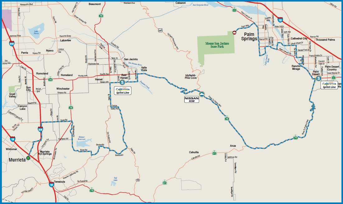 Streckenverlauf Amgen Tour of California 2013 - Etappe 2