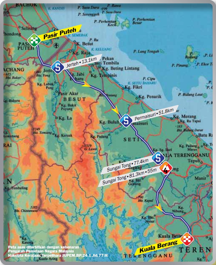 Streckenverlauf Le Tour de Langkawi 2013 - Etappe 9