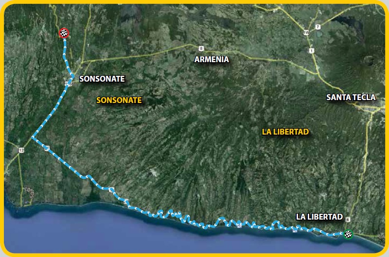 Streckenverlauf Vuelta el Salvador 2013 - Etappe 1