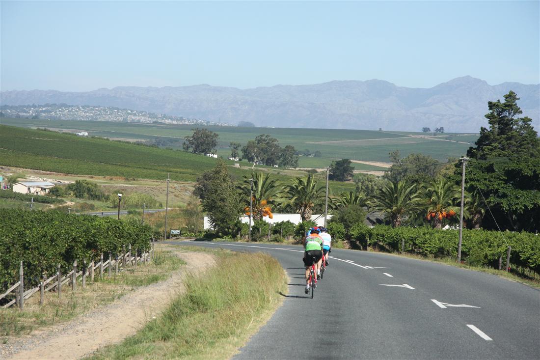 auf den ersten Radkilometern in Sdafrika