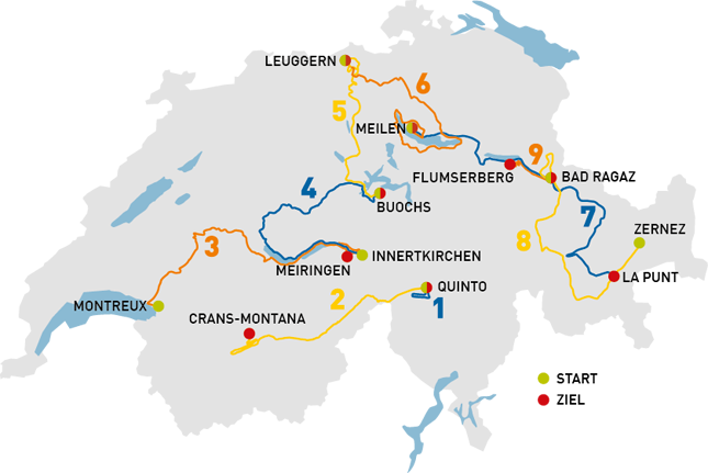 Strecke der Tour de Suisse 2013 steht fest