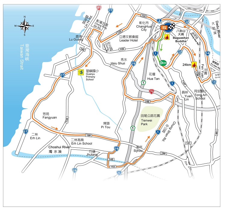 Streckenverlauf Tour de Taiwan 2013 - Etappe 3