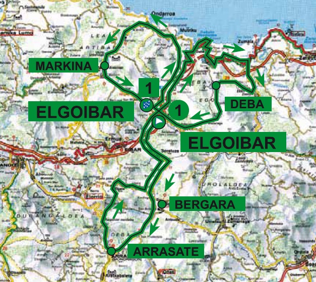Streckenverlauf Vuelta Ciclista al Pais Vasco 2013 - Etappe 1