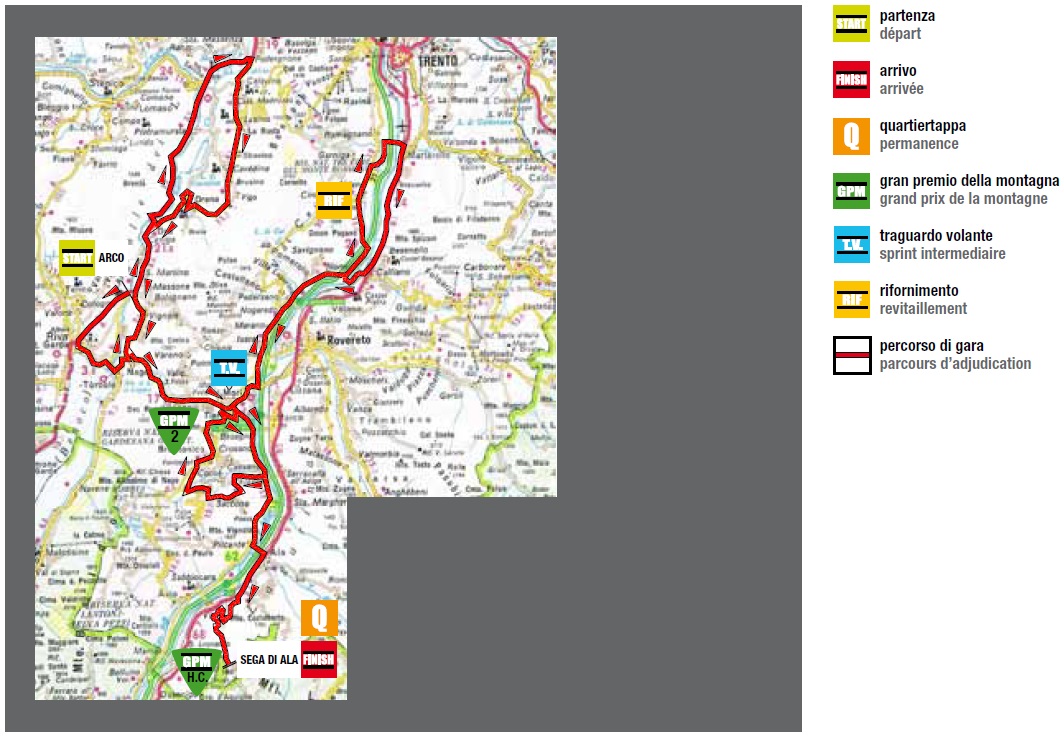 Streckenverlauf Giro del Trentino 2013 - Etappe 4