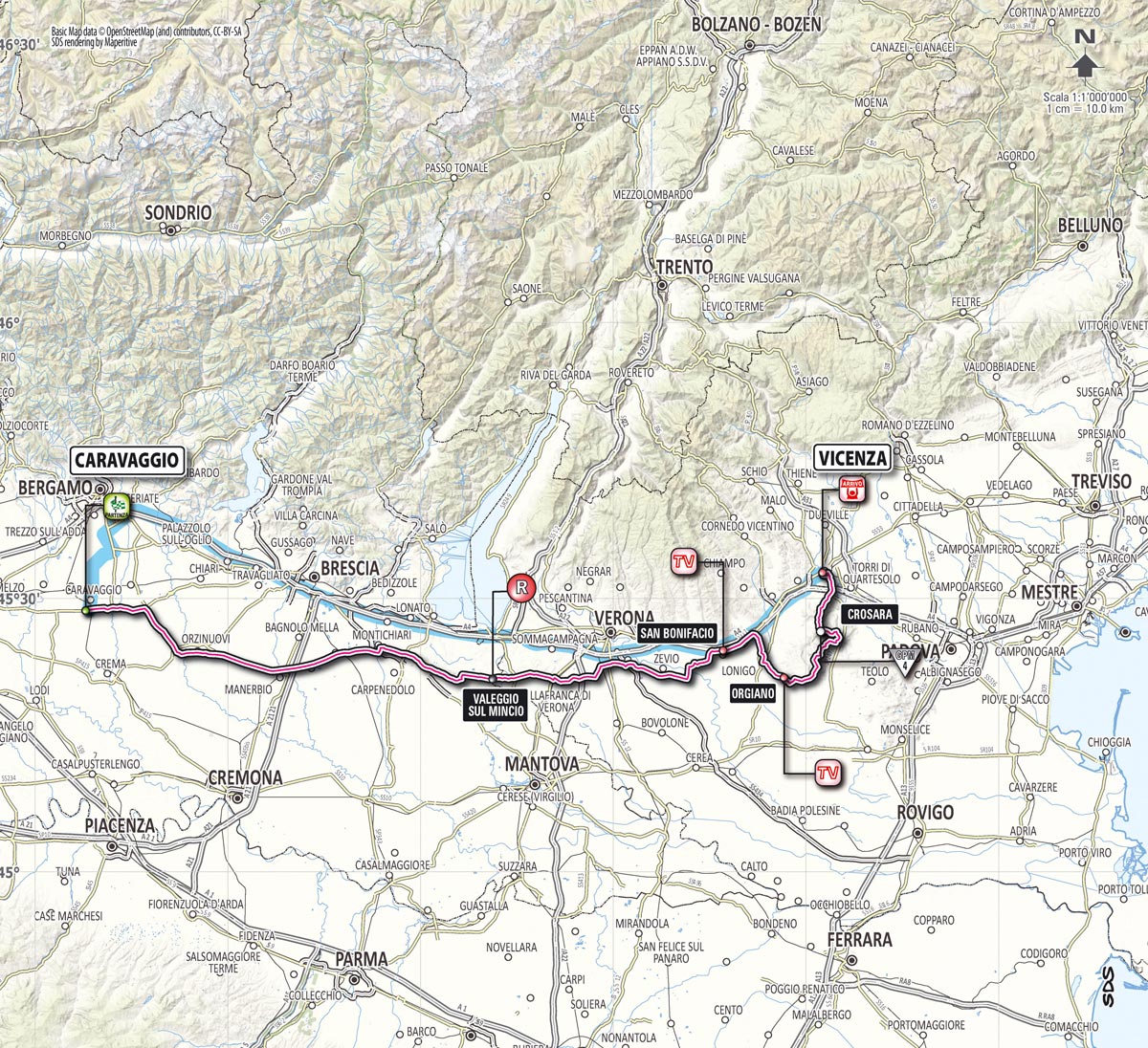 Streckenverlauf Giro dItalia 2013 - Etappe 17