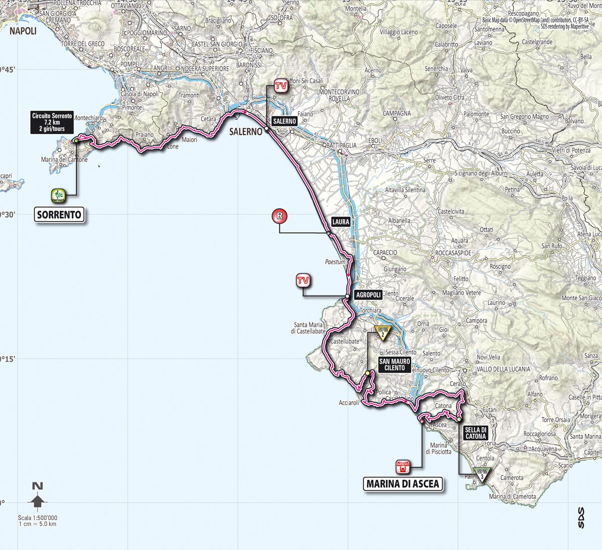 Streckenverlauf Giro dItalia 2013 - Etappe 3