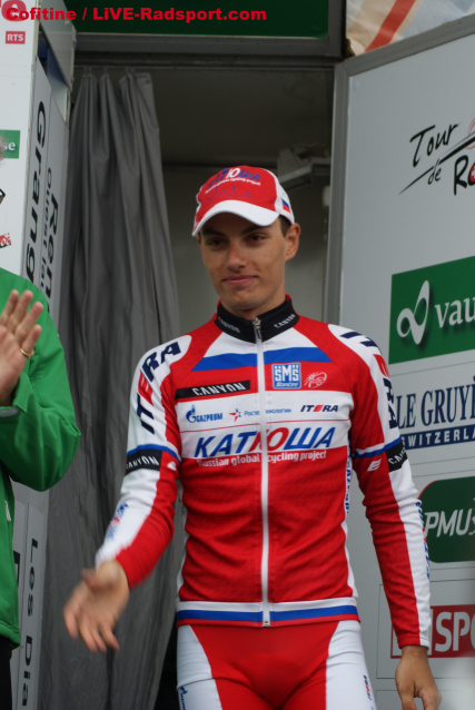 Der Etappensieger von Les Diablerets, Simon Spilak, wird 2. der Gesamtwertung