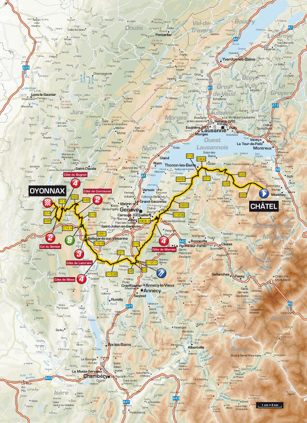 Streckenverlauf Critrium du Dauphin 2013 - Etappe 2