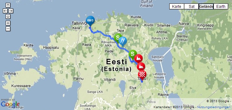 Streckenverlauf Tour of Estonia 2013 - Etappe 2