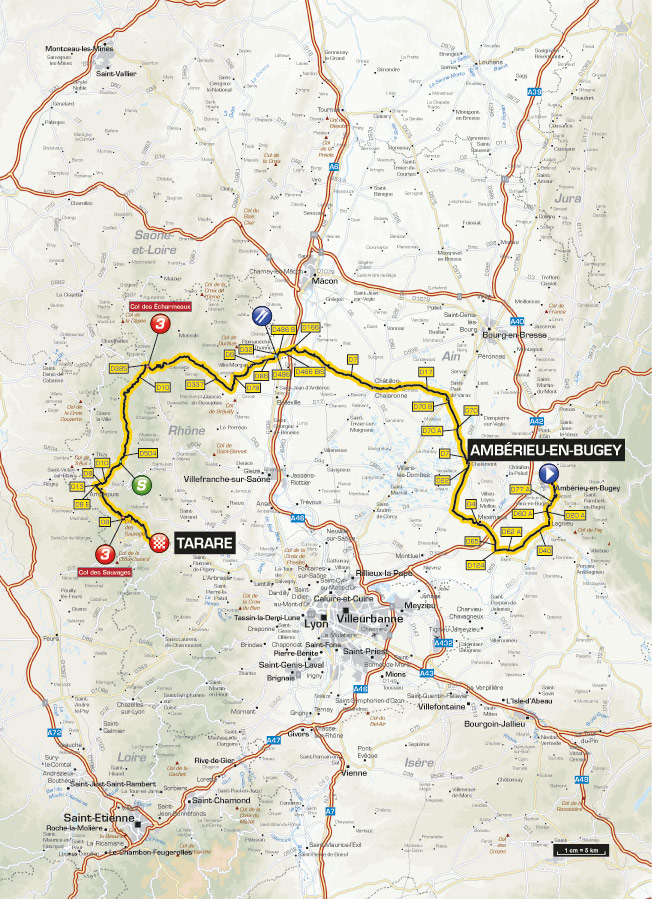 Streckenverlauf Critrium du Dauphin 2013 - Etappe 3