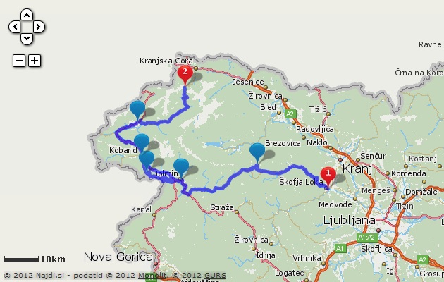Streckenverlauf Tour de Slovnie 2013 - Etappe 3
