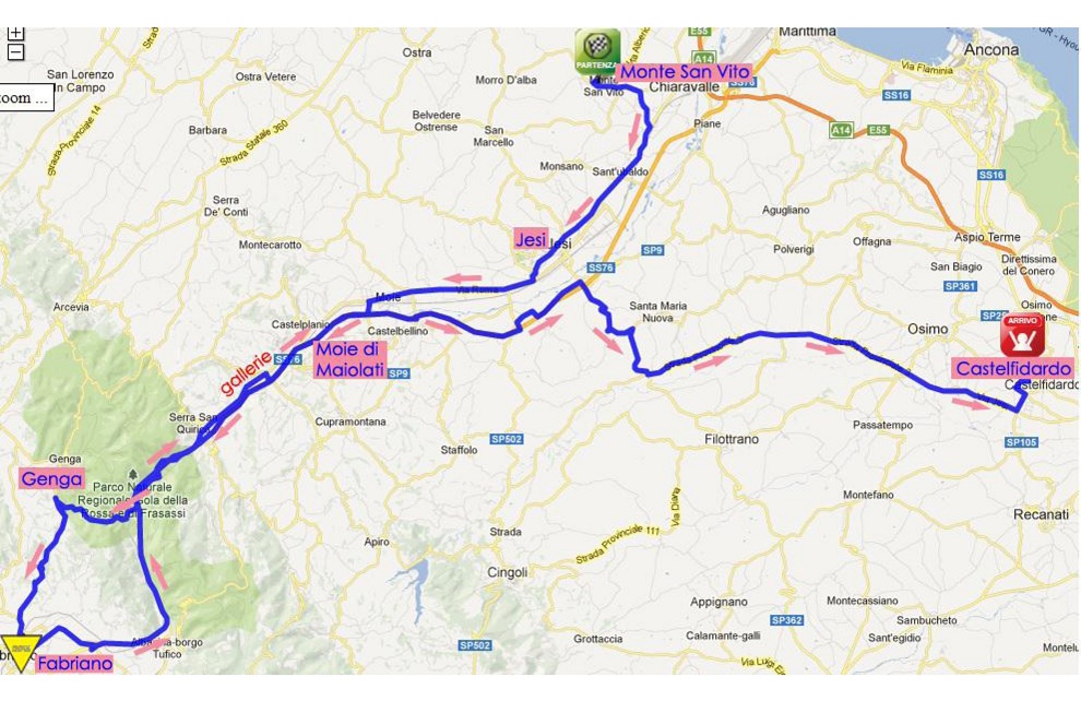 Streckenverlauf Giro dItalia Internazionale Femminile 2013 - Etappe 4