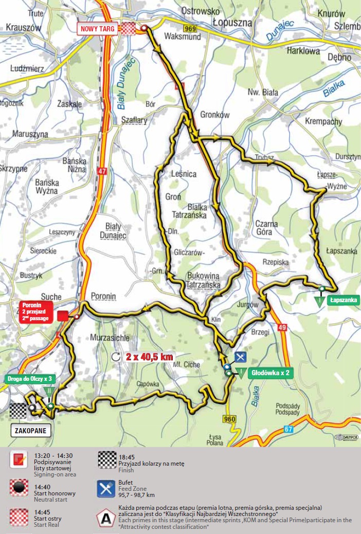 Streckenverlauf Tour de Pologne 2013 - Etappe 5