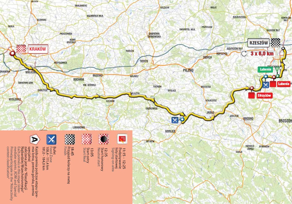 Streckenverlauf Tour de Pologne 2013 - Etappe 3