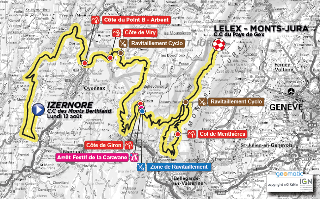Streckenverlauf Tour de lAin 2013 - Etappe 3
