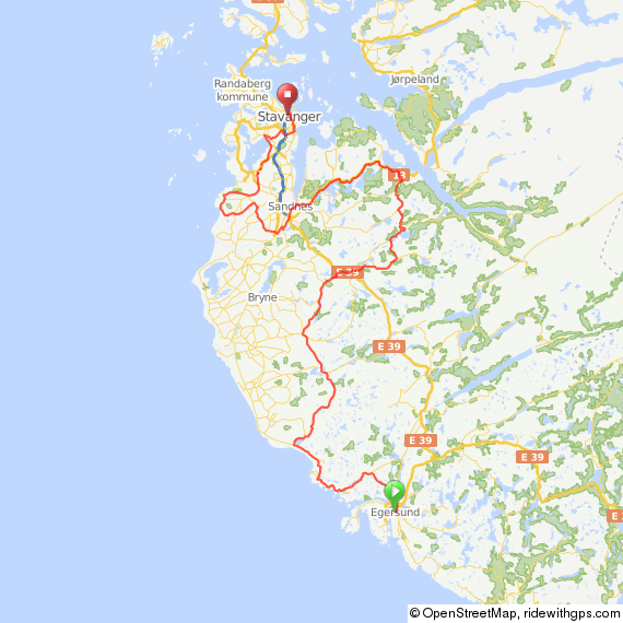 Streckenverlauf Tour des Fjords 2013 - Etappe 4