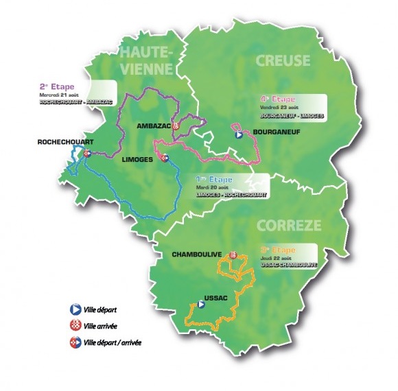 Streckenverlauf Tour du Limousin 2013
