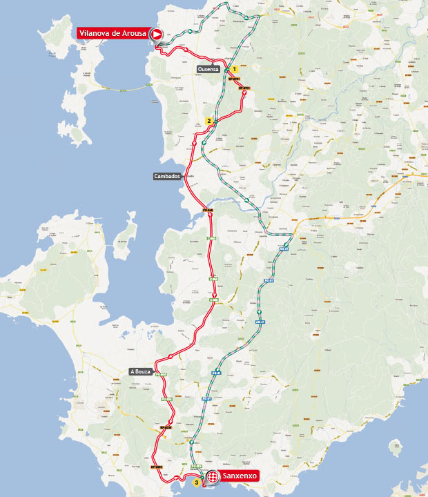Streckenverlauf Vuelta a Espaa 2013 - Etappe 1