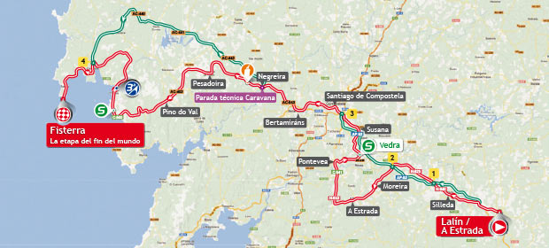 Streckenverlauf Vuelta a Espaa 2013 - Etappe 4