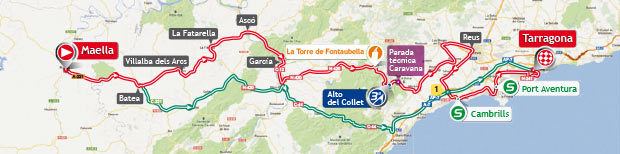 Streckenverlauf Vuelta a Espaa 2013 - Etappe 12