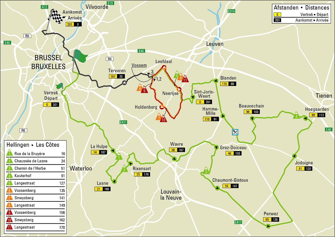 Vorschau 93. Brussels Cycling Classic - Karte