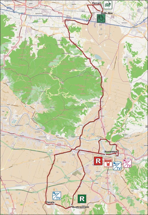 Streckenverlauf Premondiale Giro Toscana Int. Femminile - Memorial Michela Fanini 2013 - Etappe 2