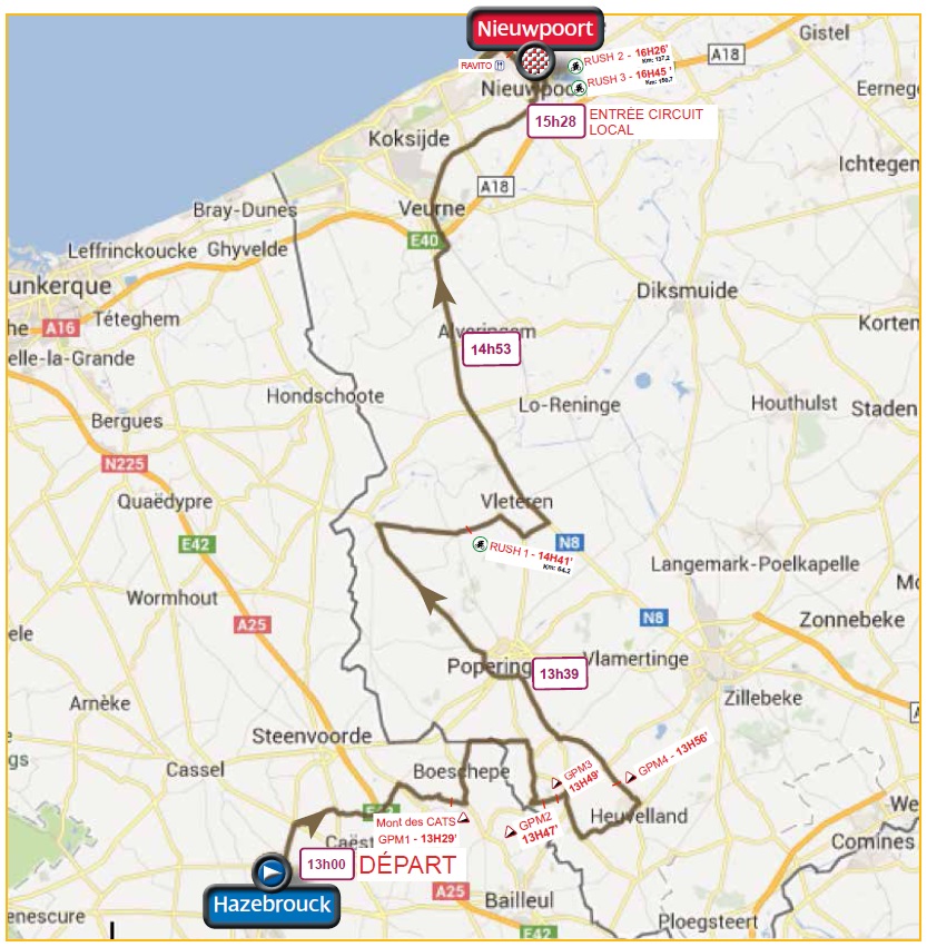 Streckenverlauf Tour de l´Eurométropole 2013 - Etappe 3