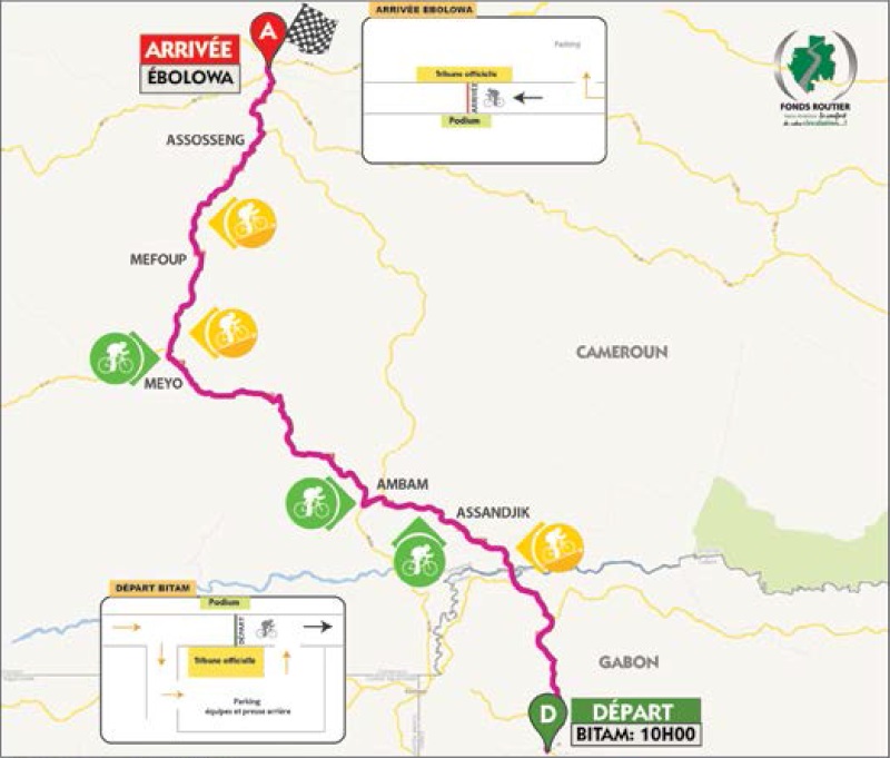 Streckenverlauf La Tropicale Amissa Bongo 2014 - Etappe 1